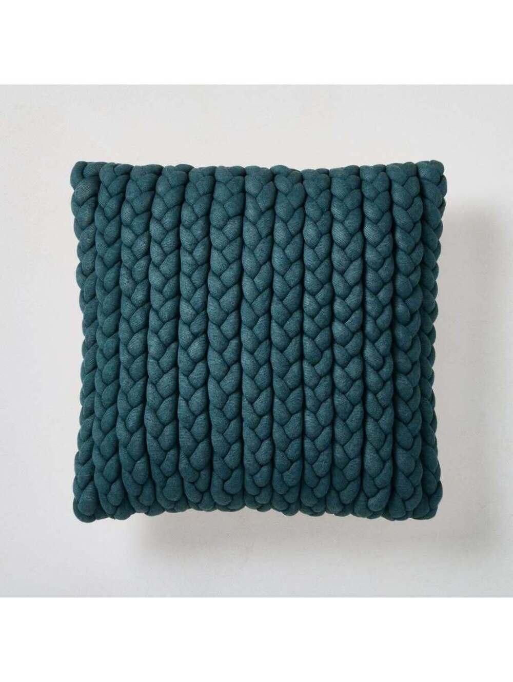 New with Tags 20”x20” West Elm Braided Jersey Pillow Cover Teal